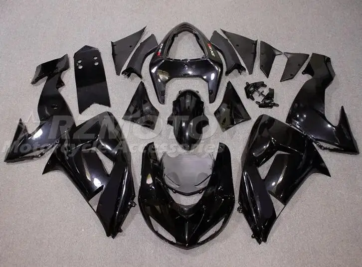 

Комплект обтекателей из АБС-пластика, 4 подарка, подходит для Kawasaki ZX-10R 2006 2007 ZX10R 06 07, черный кузов под заказ