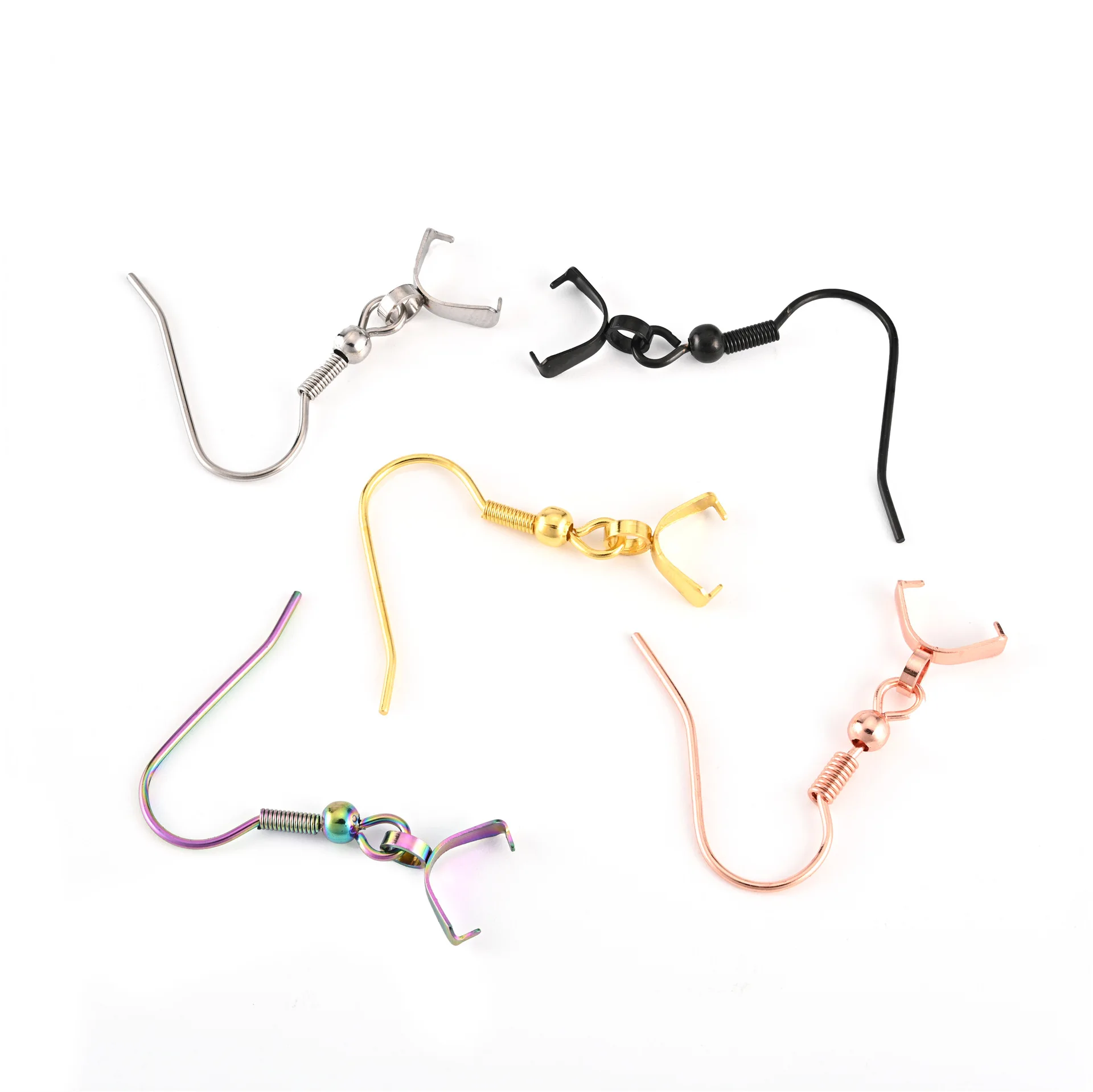 10/20 stücke Edelstahl Ohrring Haken Anhänger Verschluss für DIY hand gefertigte Accessoires Deko Teile Schmuck Herstellung liefert Charms Handwerk
