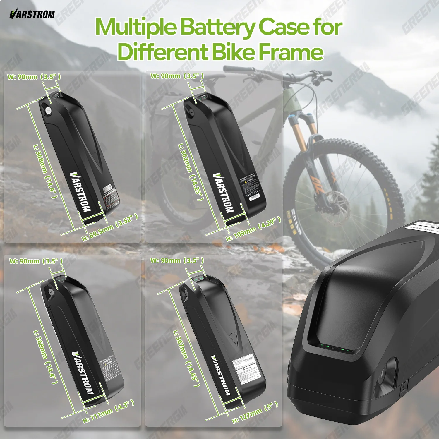 Batterie de vélo 48V 15Ah - Batterie Lithium-ION pour 500W 750W 1000W Kit de Roue de Conversion pour Moteur de moyeu arrière Avant Ebike kit de Conversion ebike Batterie(5 épingles