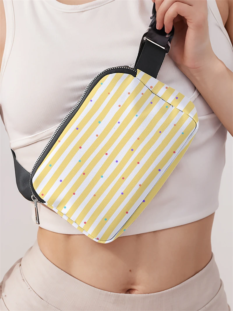 1pc,striped fashionable adjustable crossbody bag, neutral sports waist bag, suitable for running