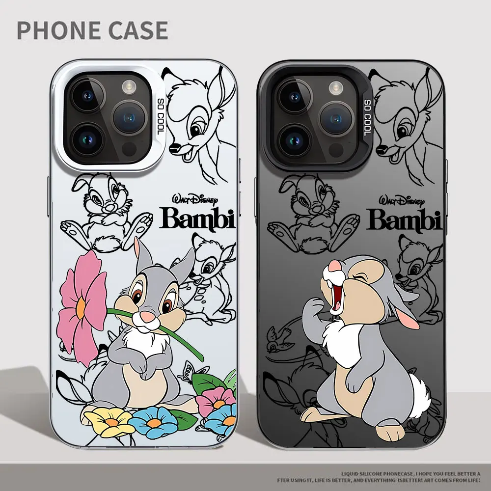 Custodia Per Telefono Per Apple Iphone 14 Plus 11X12 Pro 15 Pro Max 13 Xs Max Xr 13 Pro Disney Cute Bambi Back Coque Luxury Soft Cover