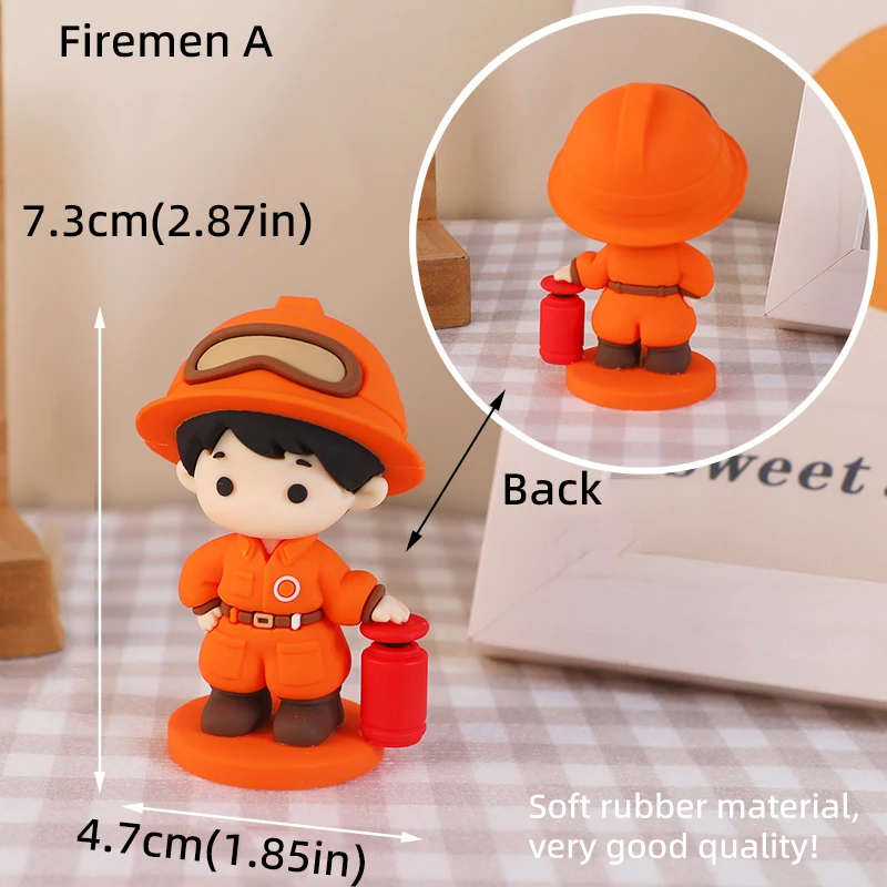Firefighter-Themed Cake Toppers for Kids' Birthday Parties