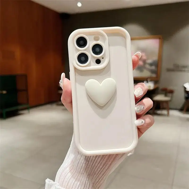 thumbnail image 1 of Funda de teléfono para Xiaomi Redmi Note 13, 12, 12S, 9S, 11, 10, 11S, 10S, 8, 7, 9 Pro, K30 Ultra, Mi 14 Pro, bonita funda trasera suave con corazón de amor en 3D, 1 of 5