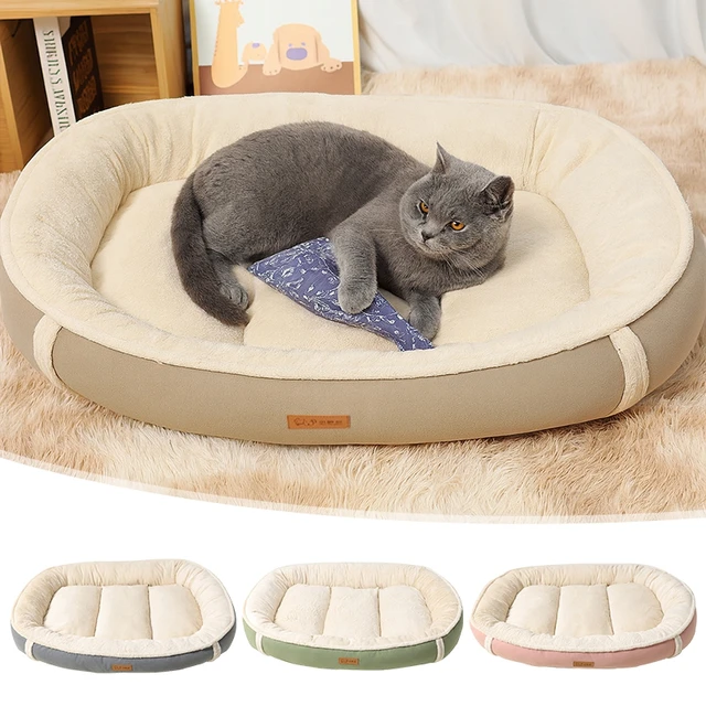S11dd3f12afa94dcd87f4f5bf058c0f91V.jpg Suede Dog Bed Puppy Basket Large Dog Pet Bed Nest for Dogs Pet Dogs Accessories Habitats Basket House Beds