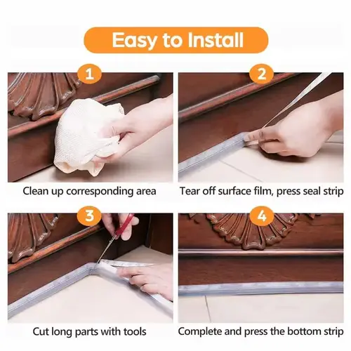 Self Adhesive Window Door Seal Strip Silicone Windproof Silicone Windshield Weather Tape Strip Door Bottom Home Sealing Strip - Image 6