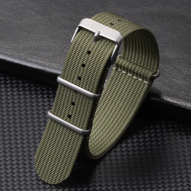 Ribbed Strap for Military Ballistic Fabric Watchband - Durable Nylon Replacement Watch Band Accessories