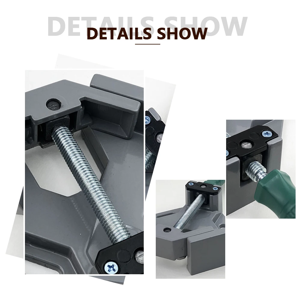 Right Angle Clip Clamp Aluminum Alloy 90 Degrees Angle Clamp Adjustable Swing Jaw for Carpentry Picture Frame Metal Welding