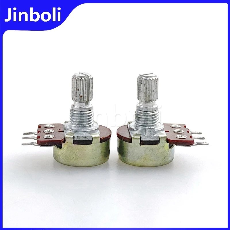 1PCS 16 Type 150K&Omega;B 3Pins Single Speaker Fever Power Amplifier Audio High And Low Volume Potentiometer B150K Flower Shaft 15mm