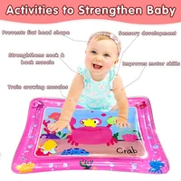 Inflatable Tummy Time Baby Water Play Mat Pink Color Premium Water Mat Infants and Toddlers is The Perfect Fun Toy 1