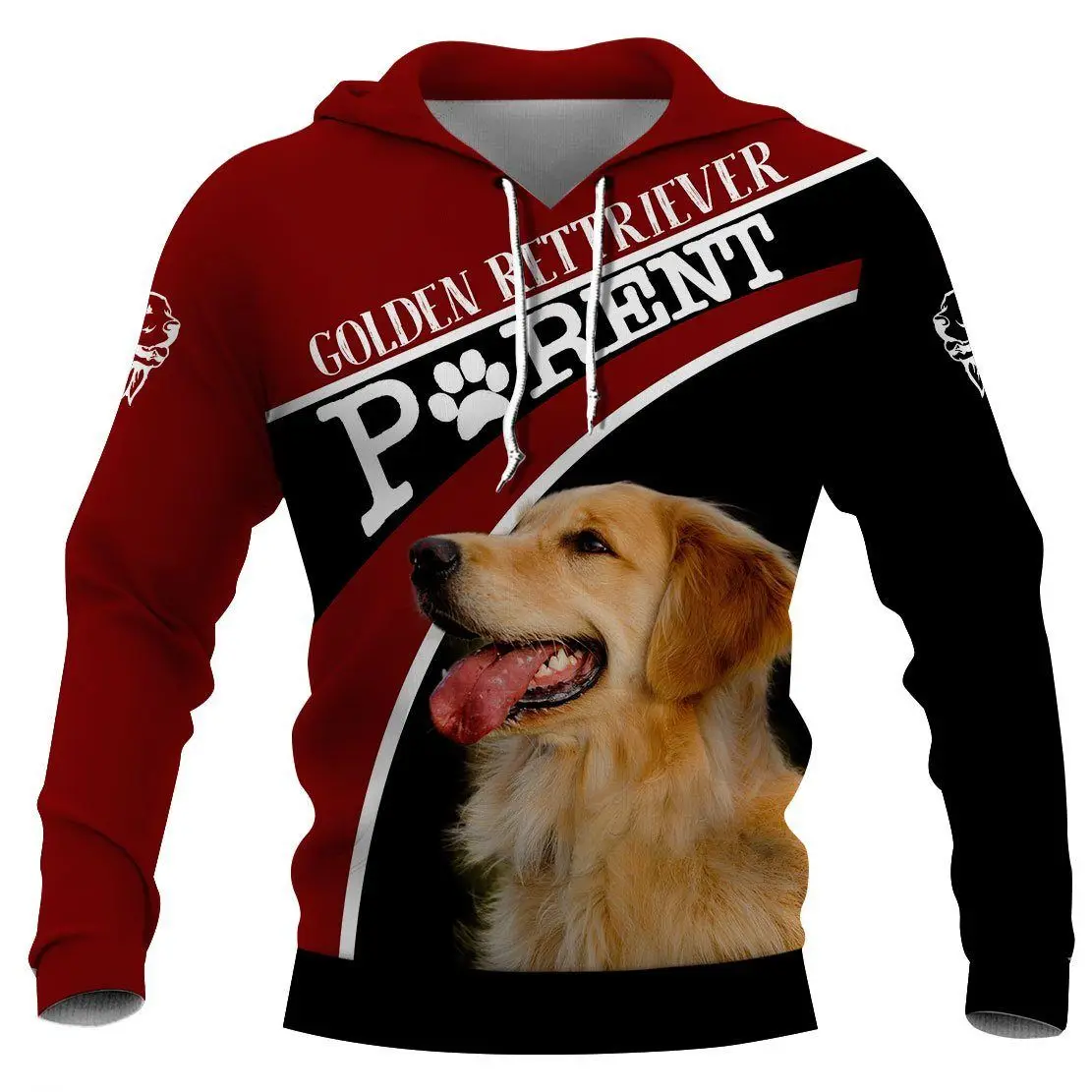 Golden Rettriever/Belga Malinois 3D All Over Felpe Con Cappuccio Stampate Donna Per Uomo Pullover Street Tuta Love Dog Gift