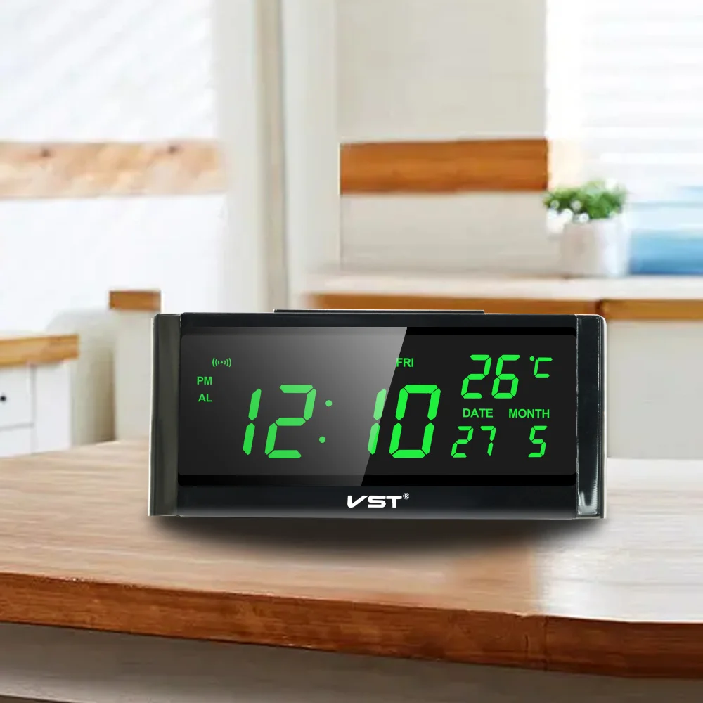 LEDTableClockDigitalAlarmTimeMonthWeekDaySnoozeTemperature