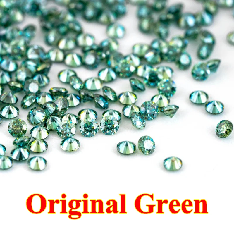 Top Belgium Cut Small Size Stones Loose Sea Blue Green Pomegranate Red Moissanite 0.8mm-3mm DLab Grown Moissanite Diamonds Bead 5