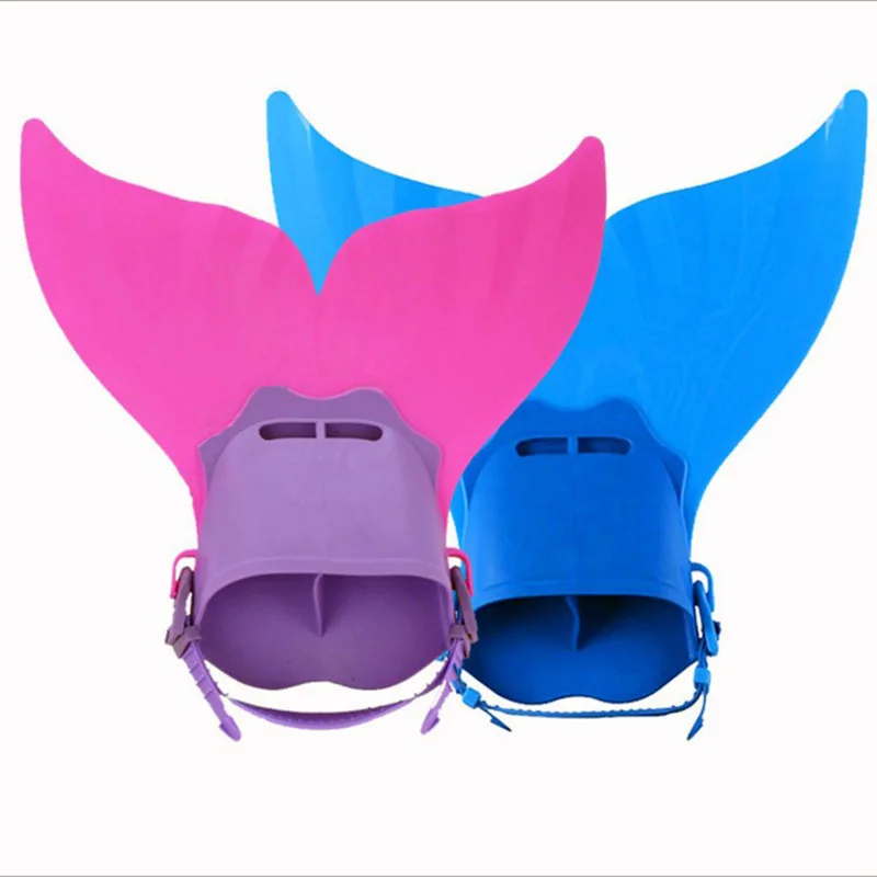 Swim Diving Mermaid Fins Free Diving Breaststroke Silicone Non-slip Children Professional Diving Training Swimming Fins 4