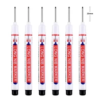 6Pcs/Set 20mm Long Nib Head Markers for Metal Perforating Pen, Waterproof, Bathroom, Woodworking Decoration, Multi-Purpose 1