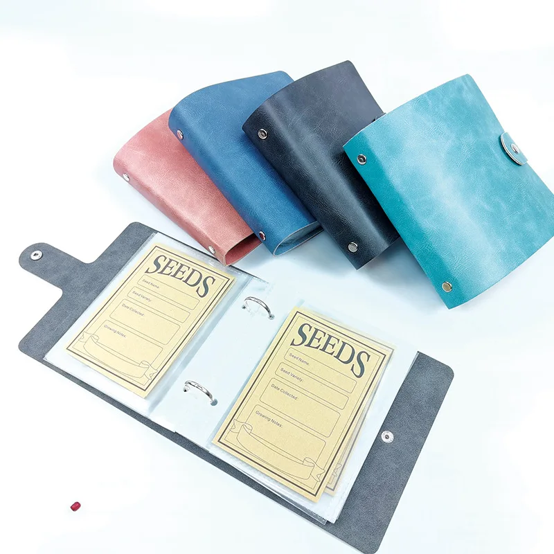 1 Set Seeds Storage Organizers, Garden Seed Organizer Binder ,Seed Packet Organizer, with 50pcs Self-Sealing Seed Envelopes