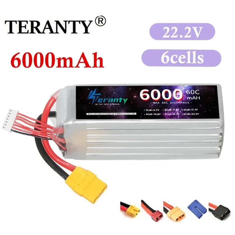 22.2V LIPO Battery RC Lipo 6S 1500mah 2200mah 2700mah 3000mah 4200mah 6000mah 6500mah 9800mah 10400mAh For Drone RC Racing Car 5
