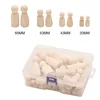 50 Pcs Little Wooden Man DIY Boxed Dolls Painting Unfinished People Figures Hand-Painted Graffiti Toys For Children 4