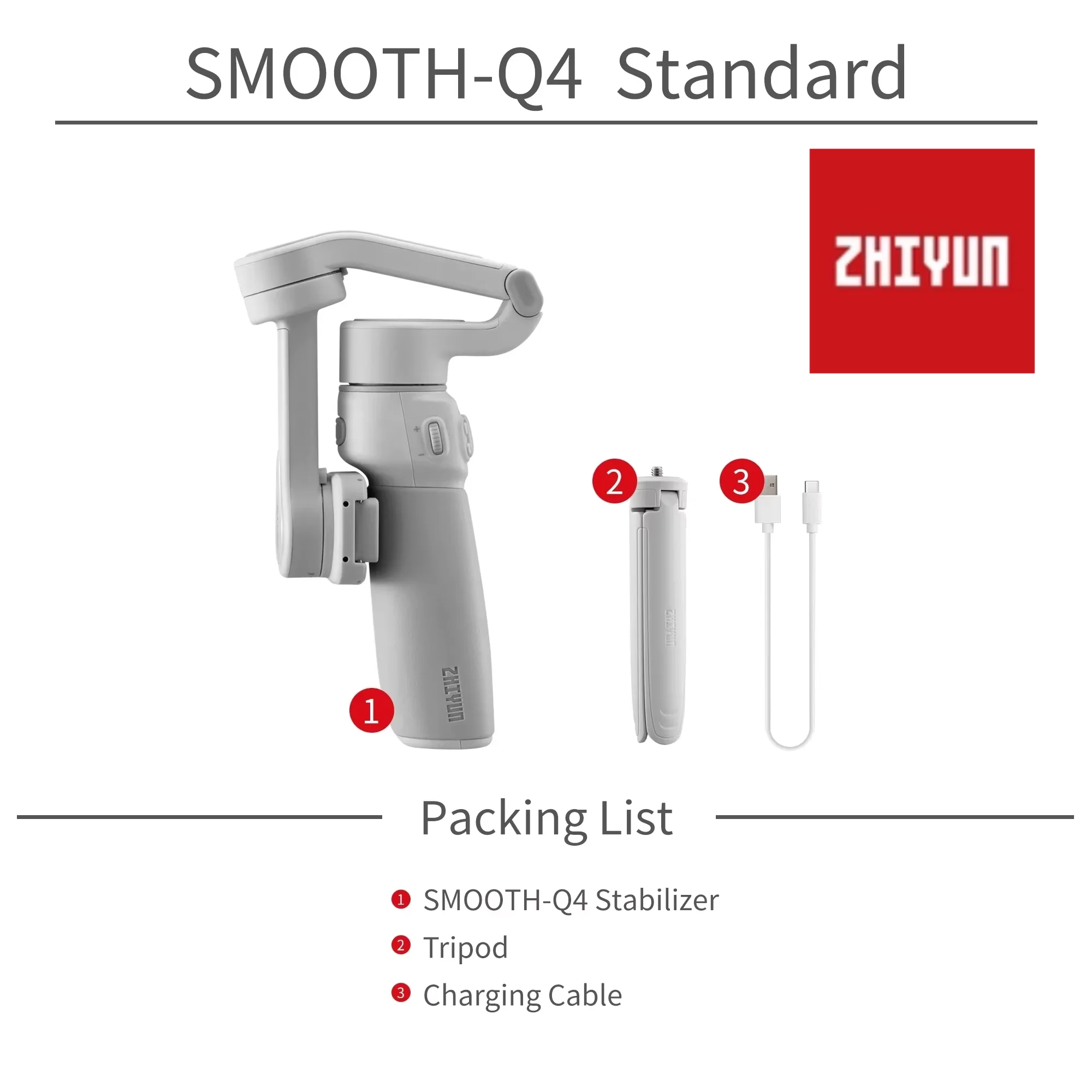 ZHIYUN Smooth Q4 スマートフォンジンバル 3 軸ハンドヘルド