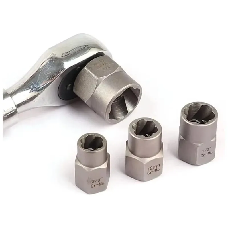 14Pcs Stripped Lug Nut Remover with Hex Adapter Extraction Socket Set, Impact Bolt & Nut Remover Removing Bolts and Nuts