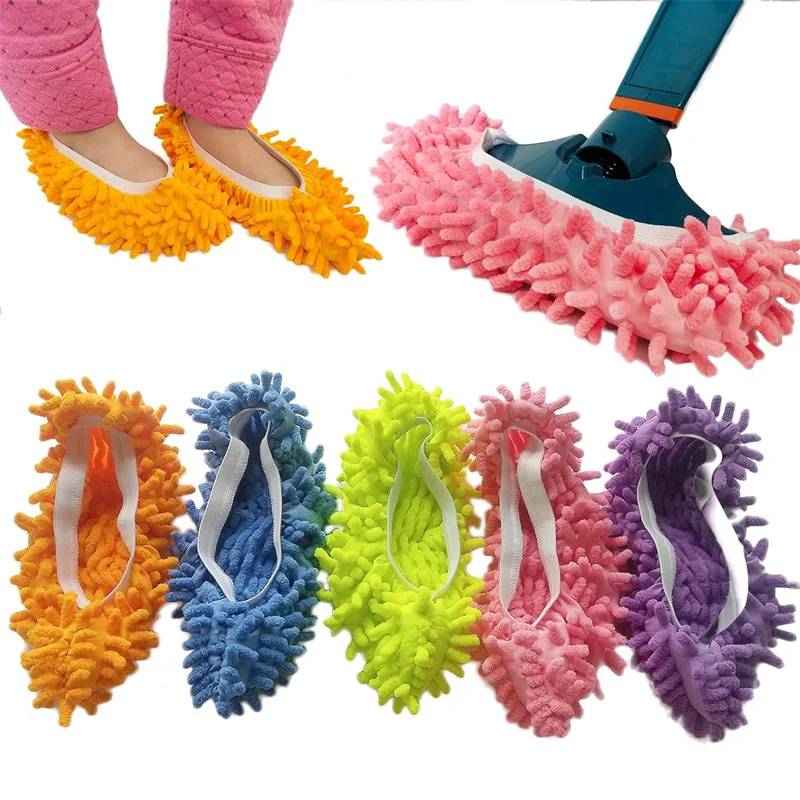 Dust Duster Mop Slippers Shoes Cover Multi Function Washable Microfiber Foot Socks Floor Cleaning Shoes Cover shoe covers