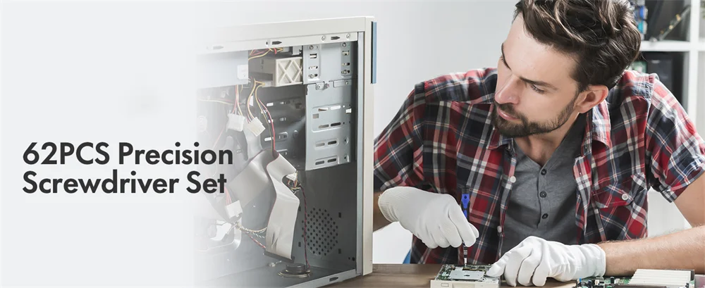 Description Picture 2 of item62 in 1 Precision Screwdriver Set Magnetic Driver Kit with Flexible Shaft Torx Phillips Screw Driver Bits for Phone Watch Laptop