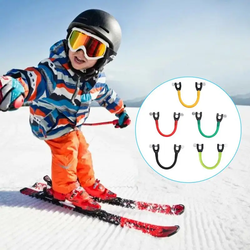 Ski Tip Connector Beginners Winter Children Adults Ski Training Aid Outdoor Exercise Sport Snowboard Accessories Colors Random