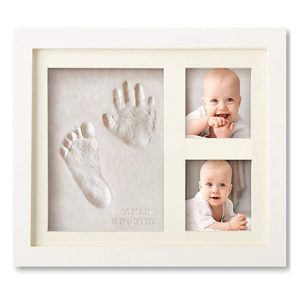 Baby hands and feet imprints newborn picture frame parent-child handmade diy children's small feet full moon gift photo frame
