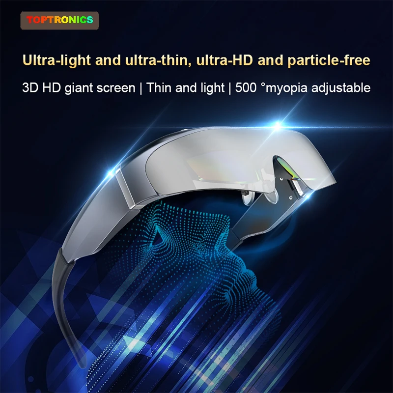 Nuovo Aggiornamento 3D Ar Smart Glasses 4K Schermo Massimo Da 200 Pollici Vr All-In-One Con Doppio Fhd Micro-Oled E 0-500 ° Ddjustment Miope Per Telef