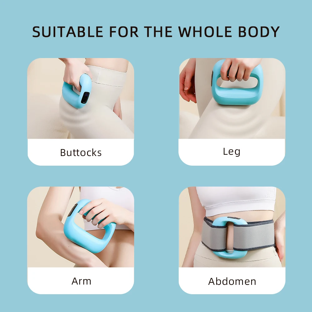 Electric Full-Body Fascia Ring Massager With Belt Multifunctional Exercise Vibration Fitness Massager  Deep Tissue Massage