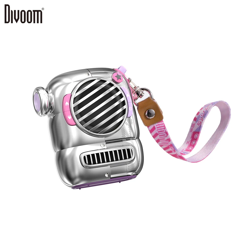 Divoom Pop mini Speaker Portable Bluetooth Speaker with Hook,Balanced Bass, for Camping, Hiking, Outdoor 2024 New