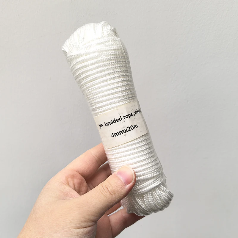 2/3/4/5mm Polypropylene Braided Rope White Hangtag Clothesline Home Decoration Garden Accessories Outdoor Camping Rope polypropylene rope