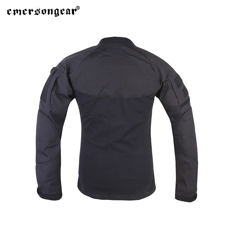 Emersongear 전술 전투 셔츠, 긴 소매 카모플라주 티셔츠, 남성 야외 사냥 티셔츠, 하이킹 의류, EM8518 BK