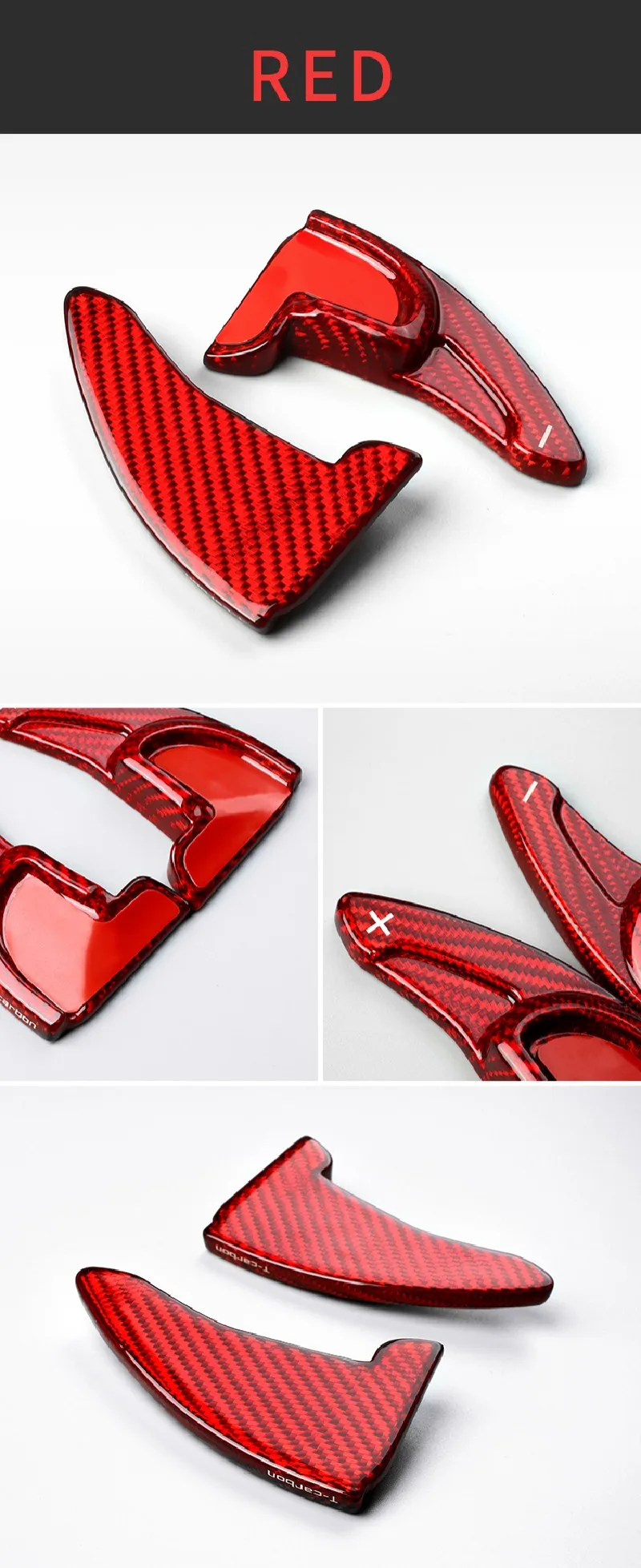 T-carbon Steering Wheel Paddle Shift For Jeep Grand Cherokee Dodge Charger Challenger Durango 2014-2020 Carbon Fiber Paddle Shif