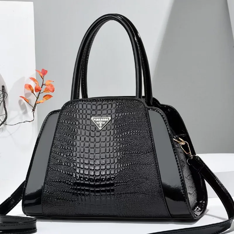 

Popular Fashion Portable Women's Handbag Texture Leather Crocodile Pattern Single-shoulder Bags 2023 Light Luxury Crossbody Bag