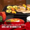 12-Serving Indoor/Outdoor Rectangular Electric Grill, Red, GFO201R 3