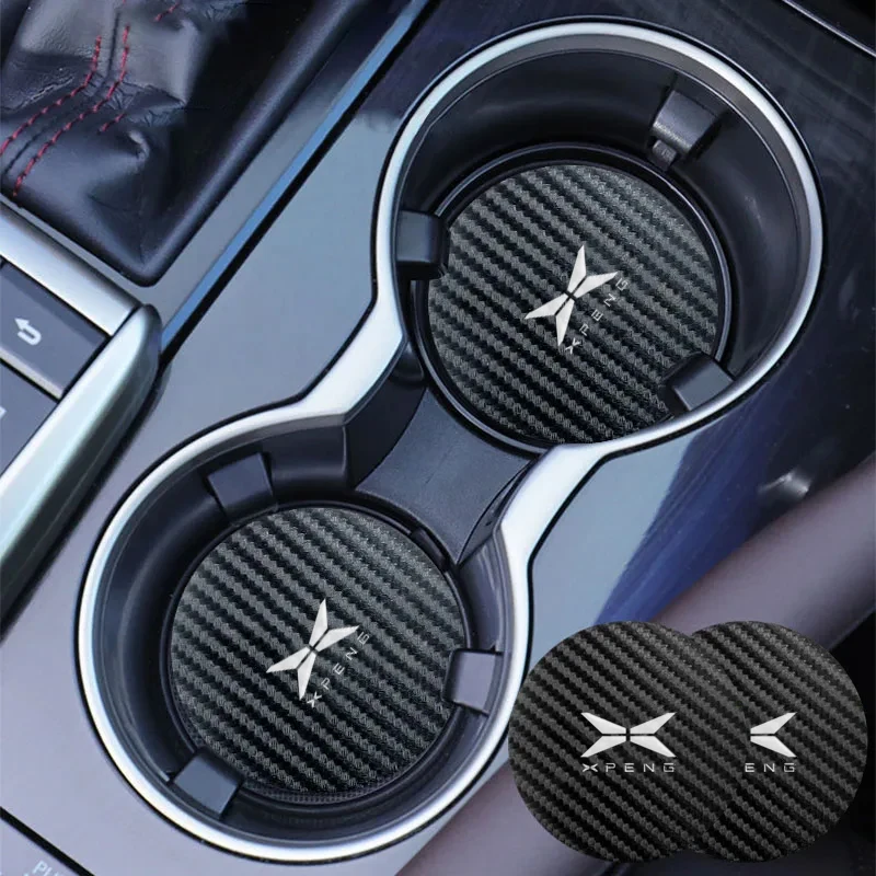 

For Xpeng Xiaopeng G3 460 P7 520 670N 670E 480E 480N Car Coasters Water Cup Bottle Holder Mat Non-Slip Pad Pattern Anti-Dirt Mat