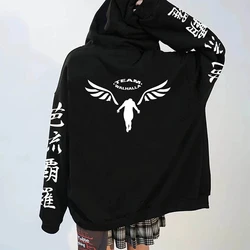 Unisex Hoodie Japanese Anime Tokyo Revengers Logo Pullovers Tops Gambar Valhalla Print Loose Cloths Zipper Jacket Coat