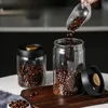 Coffee Beans Vacuum Sealed Borosilicate Glass Tank Moisture Proof Air Extraction Cereals Storage Jar for Kitchen Tea Storage 3