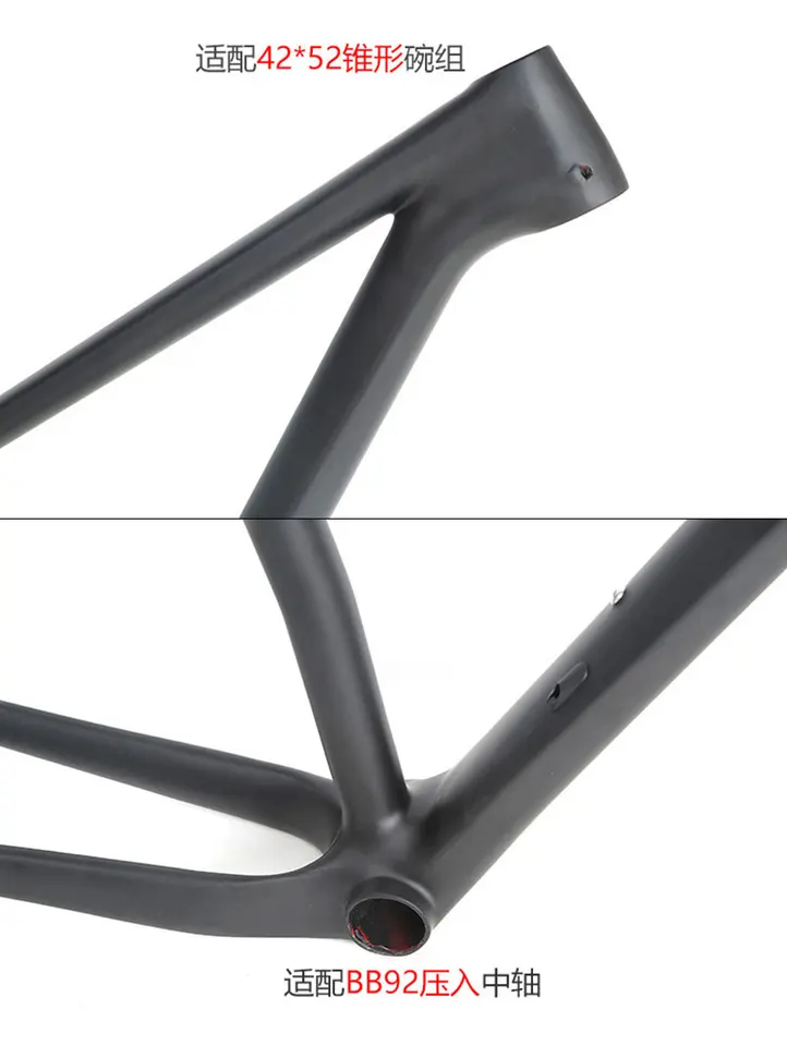Cadre VTT Carbone 27,5" - Taille 15,5/17/19", Compatible 135x9 Ou 142x12 Mm, Neuf