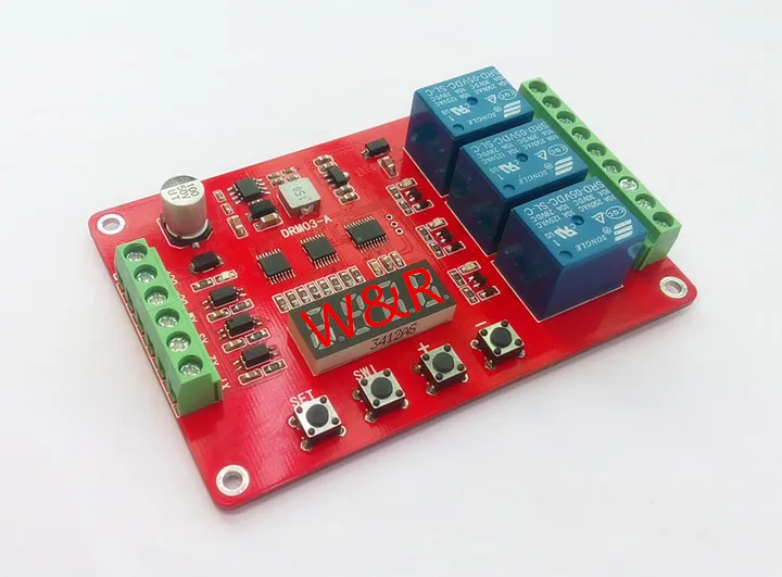

DRM03/ Three-way Multi-function Relay Module / Delay / Self-lock / Cycle / Timing / Time Relay / Etc.