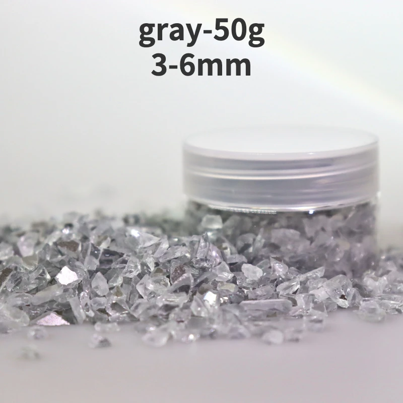 Crushed Glass for Resin Art Supplies High Luster Fire Glass Gravel Stone  Glitter Resin Art Aquarium Garden Decoration