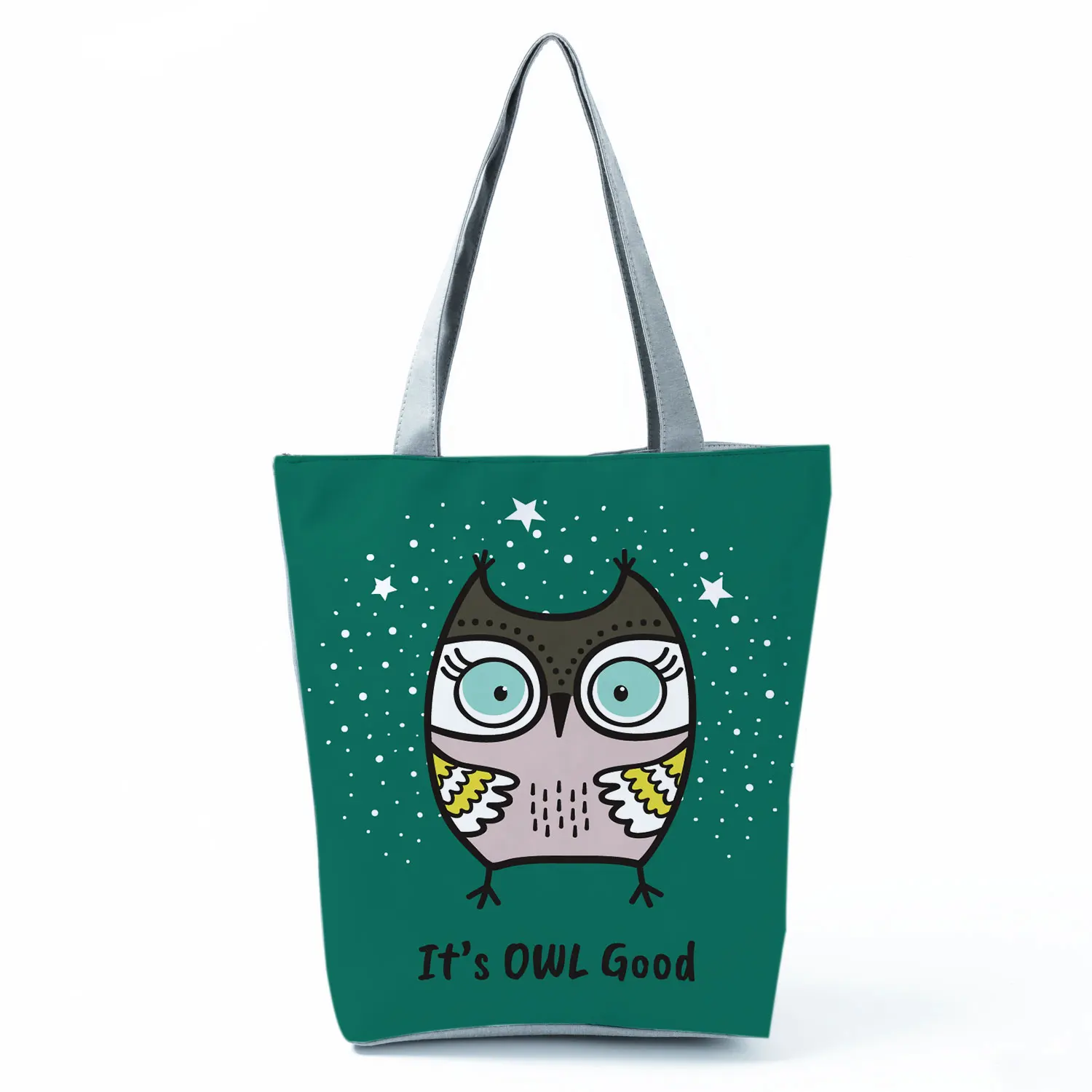 Fashion Trend New Handbag Cute Owl Graphic Printed Shoulder Bag Female Casual Harajuku Tote High Capacity Practical Shopping Bag 