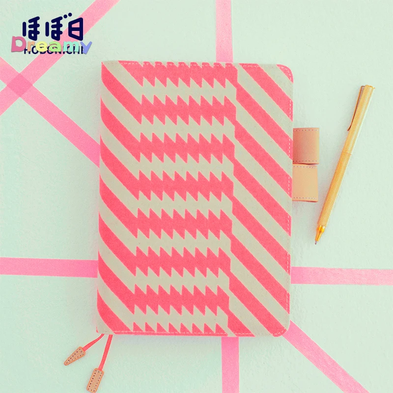 ほぼ日手帳 カズン(A5サイズ)手帳カバー mintdesigns zig-zag（pink） - 3