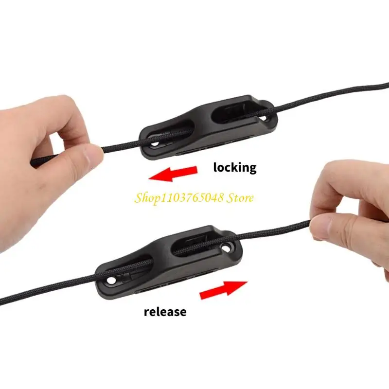 R53E 경량 카약 로프 클리트 쉽게 나일론 퀵 그립 클리트 해제 강력한 나일론 보트 4-6mm 로프 용 코드 잠금 장치