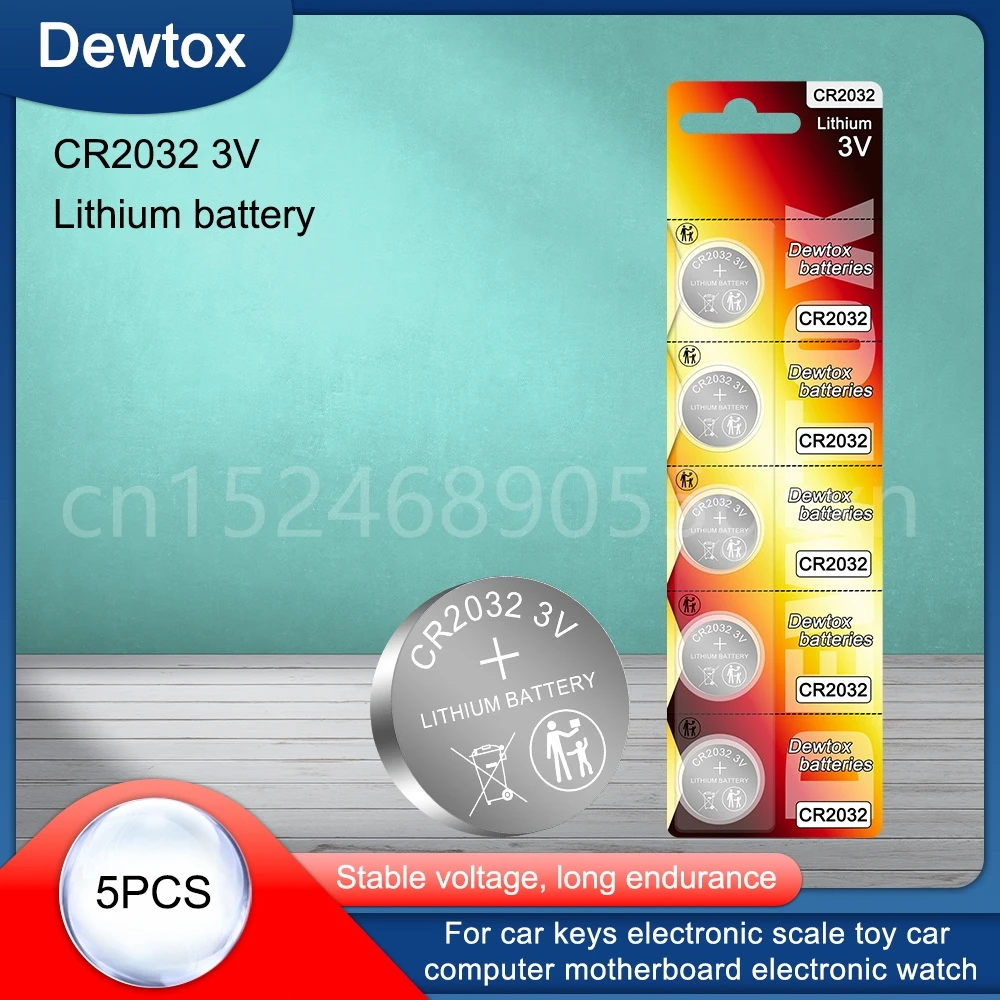 5PCS200mAhCR2032CR2032DL2032ECR20323VLithiumBatteryForWatch