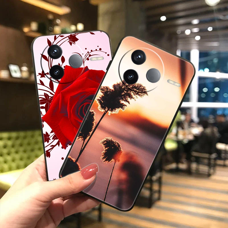 Cartoon Painted Soft Silicon Phone Case - TPU Protective Cover