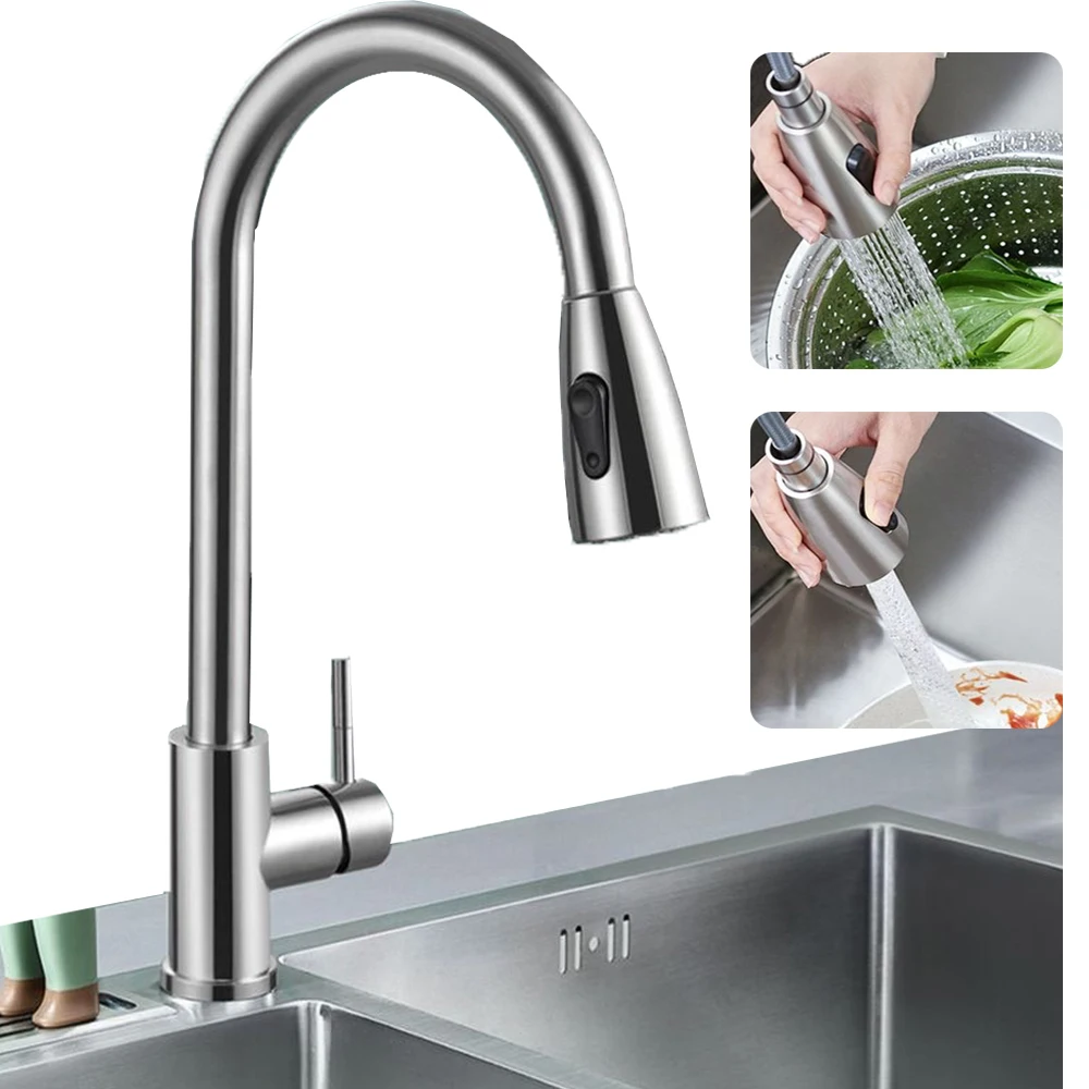 Rose Color Kitchen Faucet Nozzle Sprayer Water Stop key Pull Out Shower Head Sink Tap Replacement Accessory Renovation Aerator