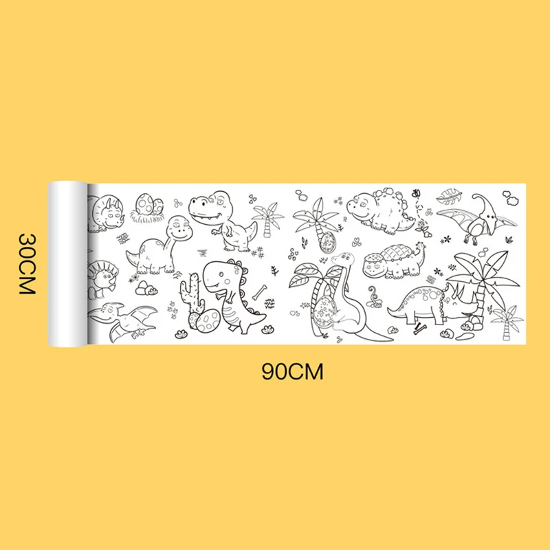 90 cm carta da disegno per bambini fai da te graffiti scena a tema pittura rotolo di carta da colorare sussidi didattici per la scuola materna giocattoli educativi per bambini - immagine 6