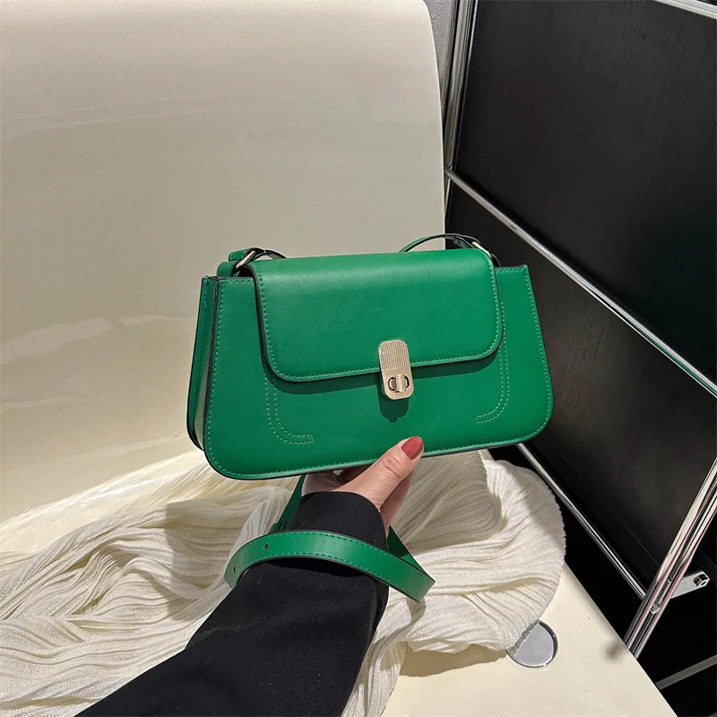 

Trend Designer Crossbody Bag PU Leather Women Fashion Design Solid Small Lipstick Bags Trend Exquisite Messenger Totes Handbag