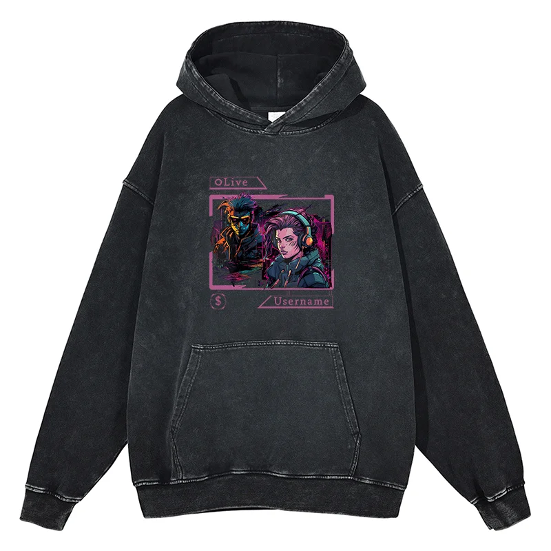 

Cyberpunk Styl Range Graphic Hoodies Fashion Rock Men Women Streetwear Tops Winter Cotton Vintage Oversized Pullover Sweatshirt